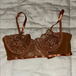 Charlotte Russe Brown Lace Balconette Bra